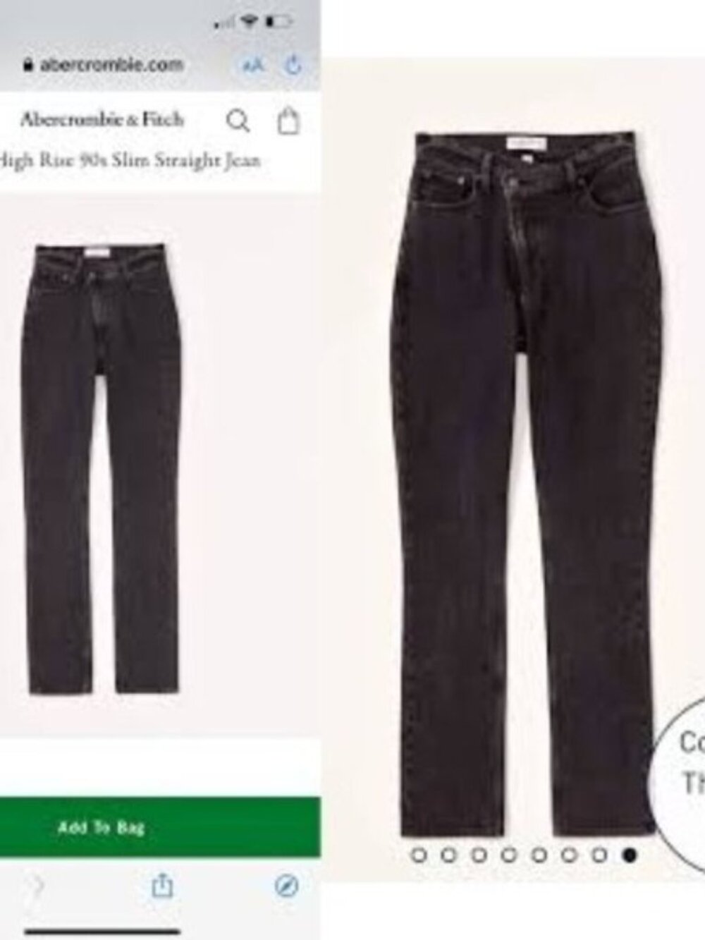NWT ABERCROMBIE & FITCH the 90s slim straight ultra high rise jeans (4L/27)